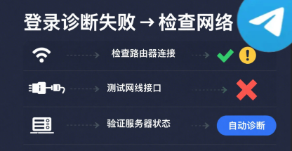 Telegram中文版下载网络连接检查修复步骤界面-展示DNS配置和应用重启操作方法-电报登录问题解决方案实战演示